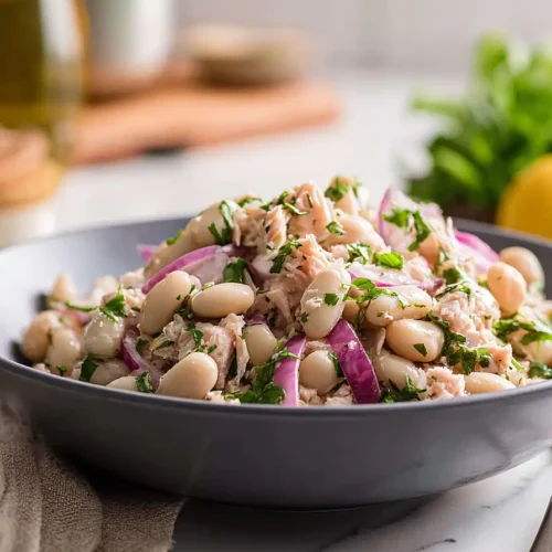 mediterranean white bean and tuna salad