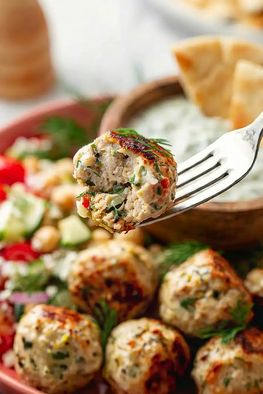 mediterranean chicken meatballs