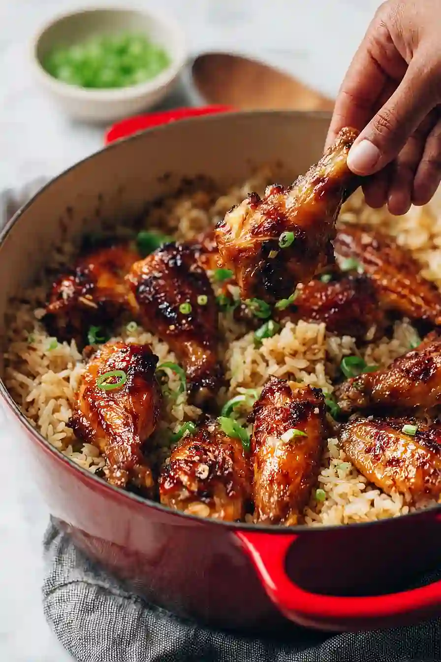 chicken wings with rice