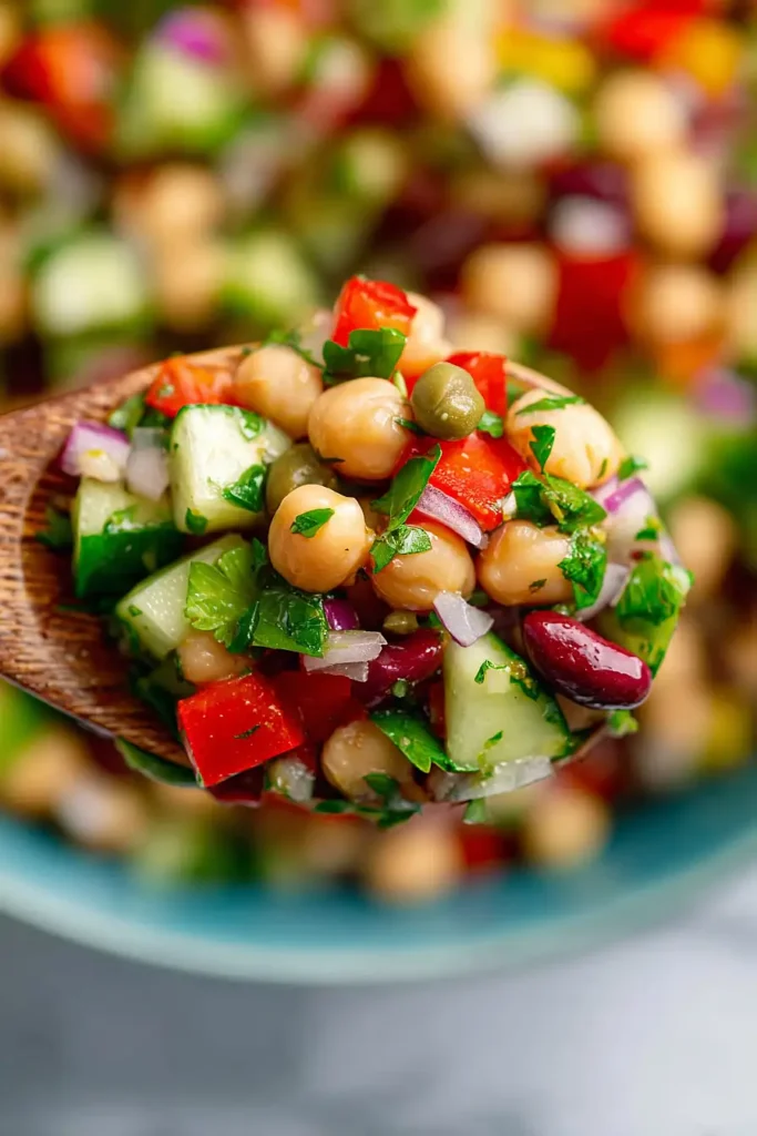 mediterranean three bean salad