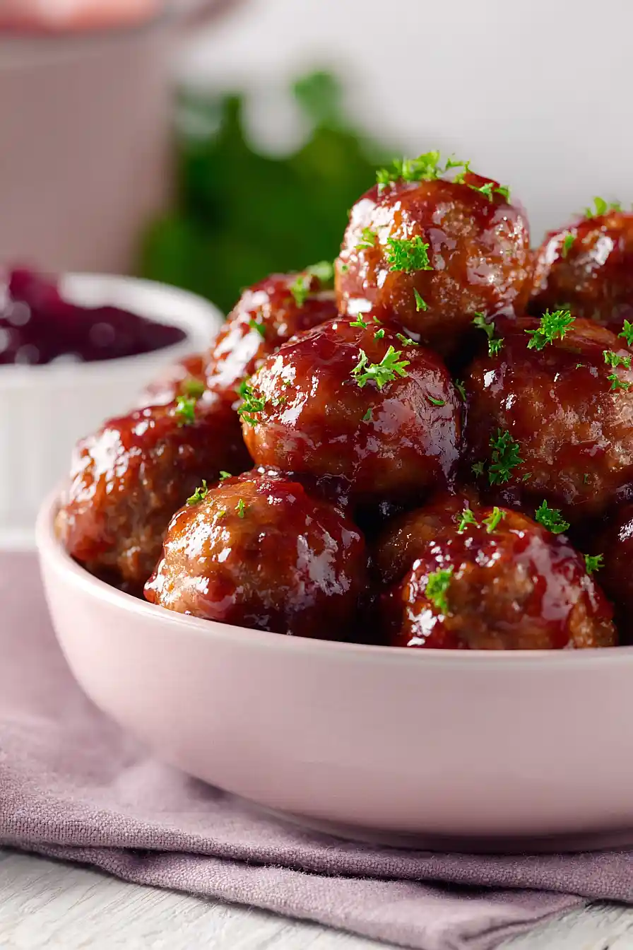 crockpot meatballs with grape jelly