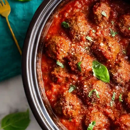 crockpot meatballs in marinara