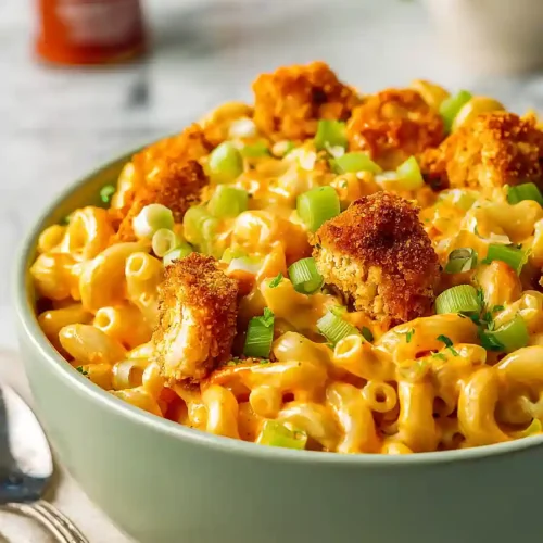 mac and cheese with chicken tenders