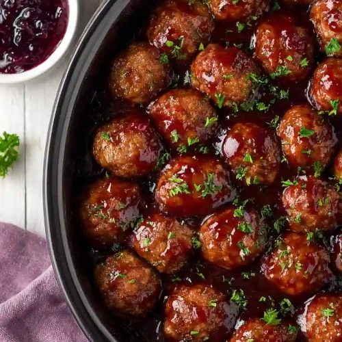 crockpot meatballs with grape jelly