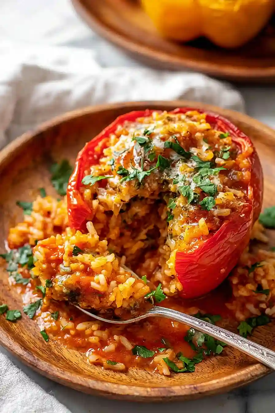 mediterranean stuffed peppers with rice