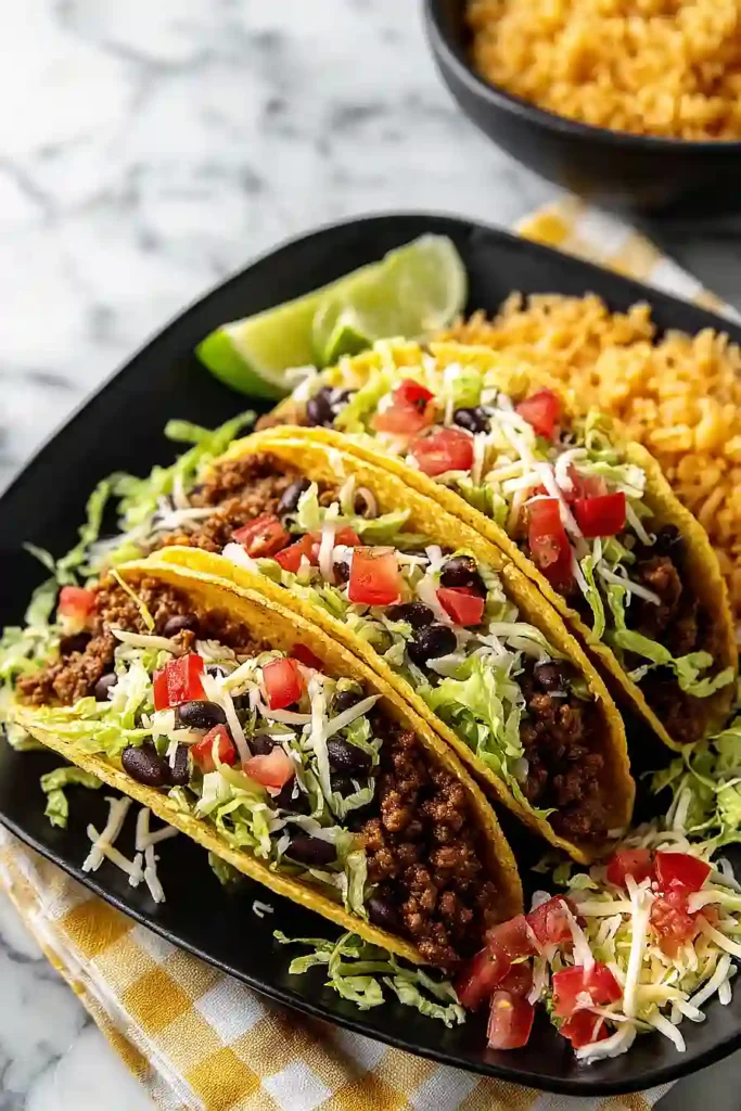 ground beef tacos with corn tortillas
