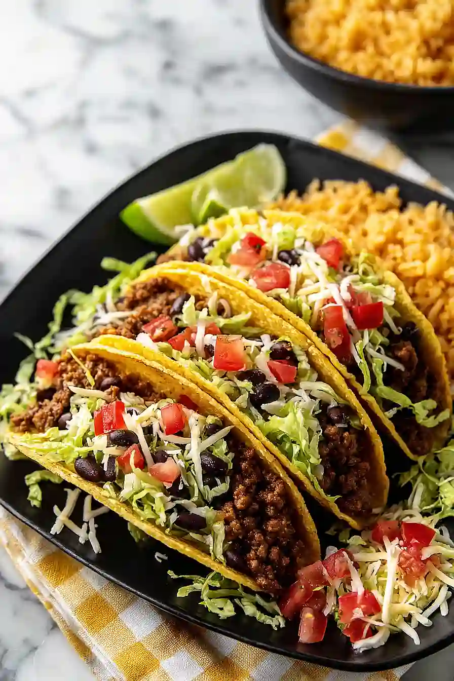 ground beef tacos with corn tortillas
