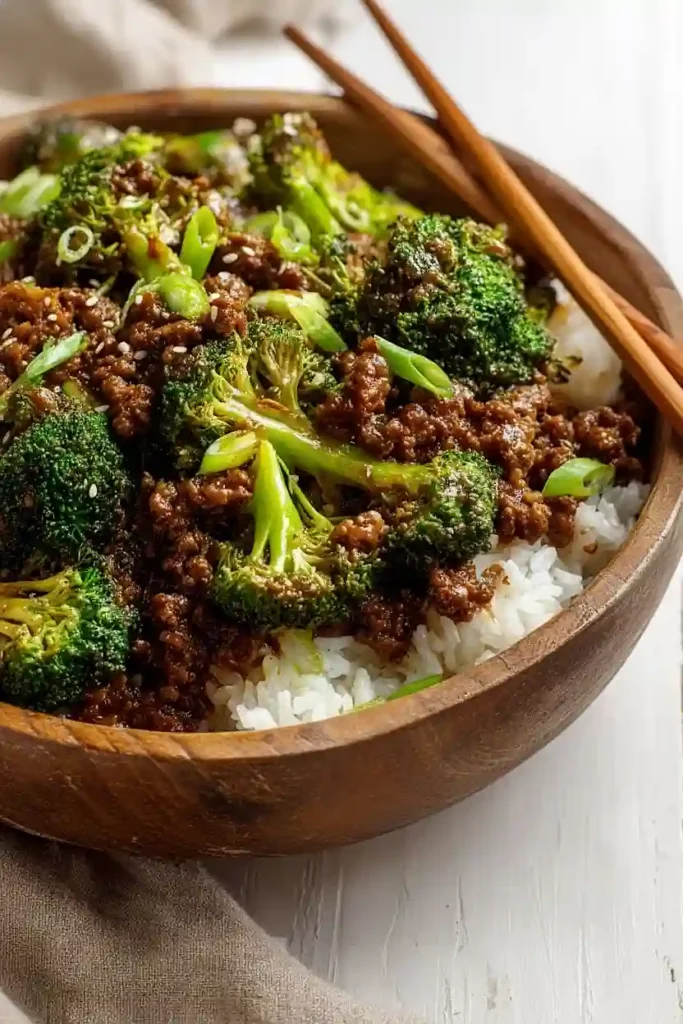 ground beef and broccoli