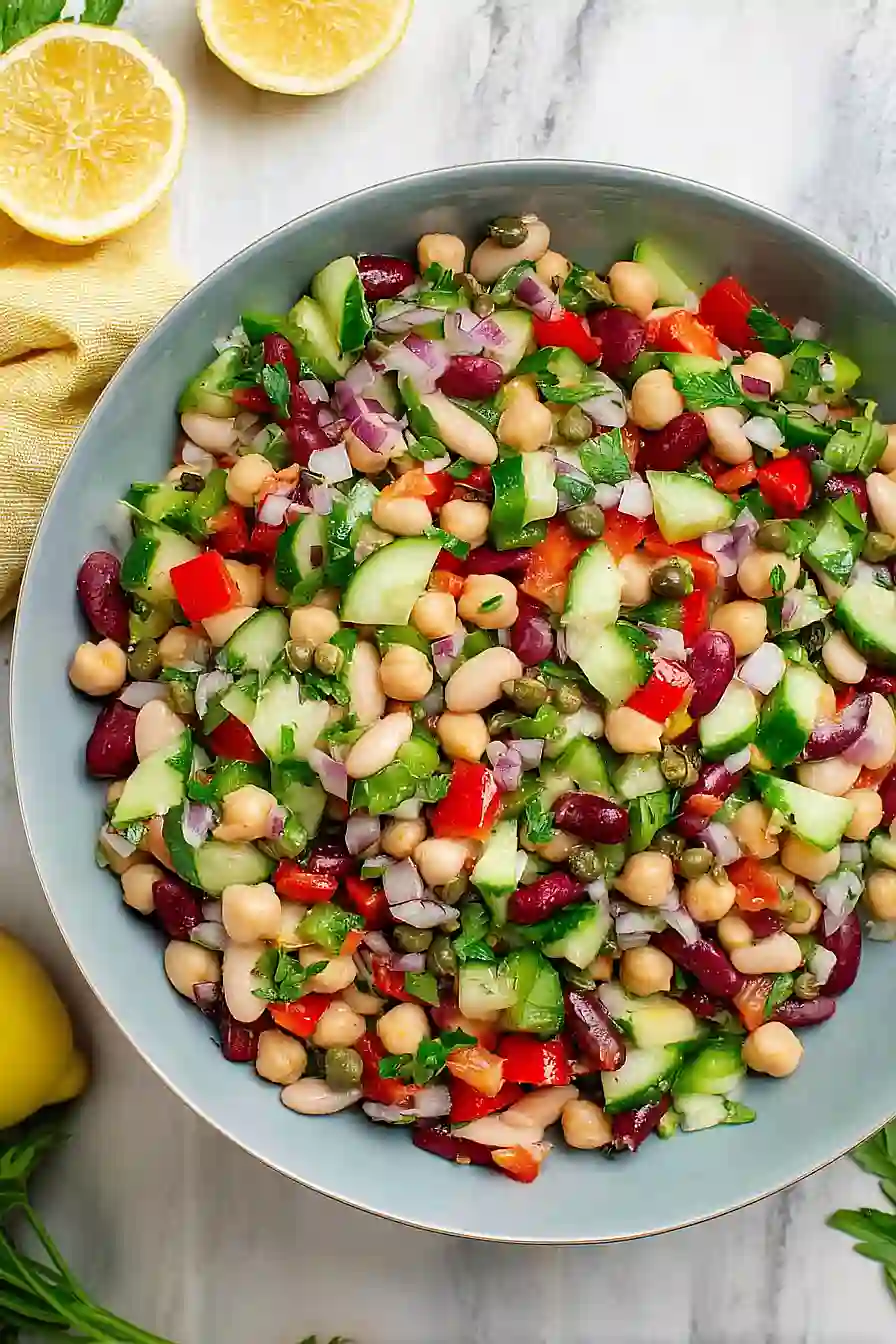 mediterranean three bean salad