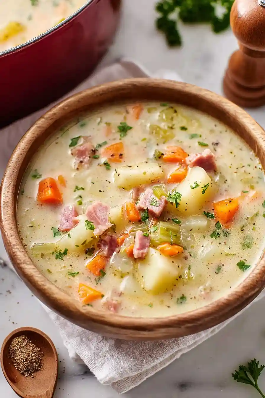 loaded ham and potato soup
