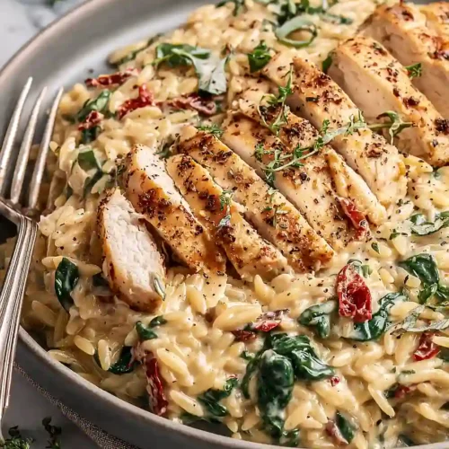 tuscan chicken orzo