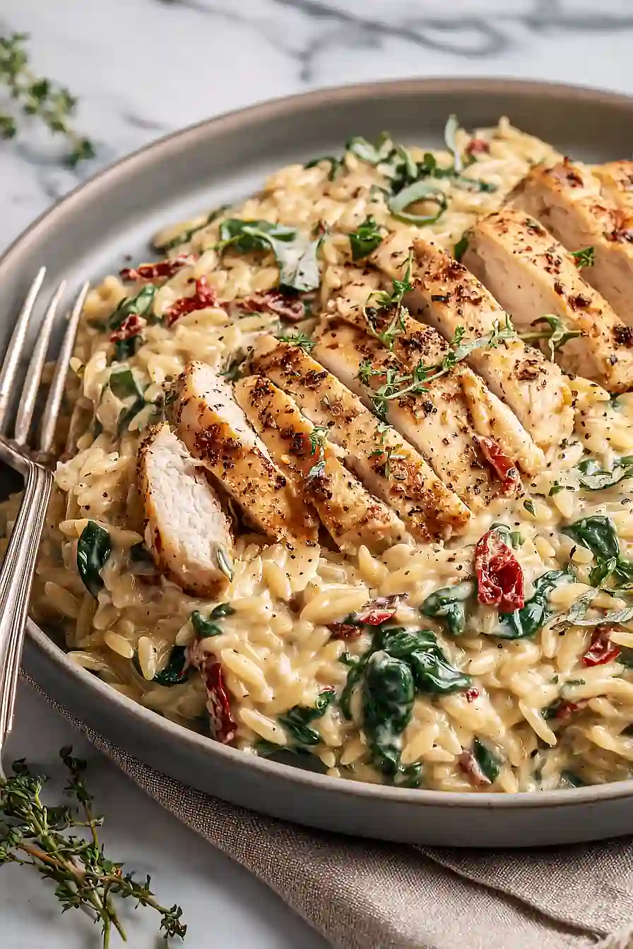 tuscan chicken orzo
