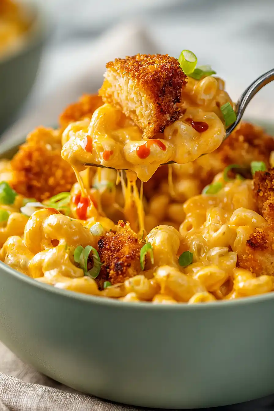 mac and cheese with chicken tenders