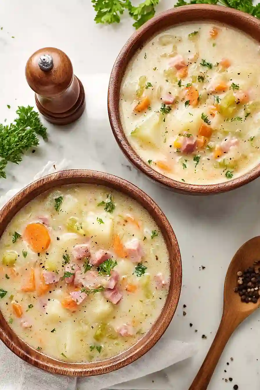 loaded ham and potato soup