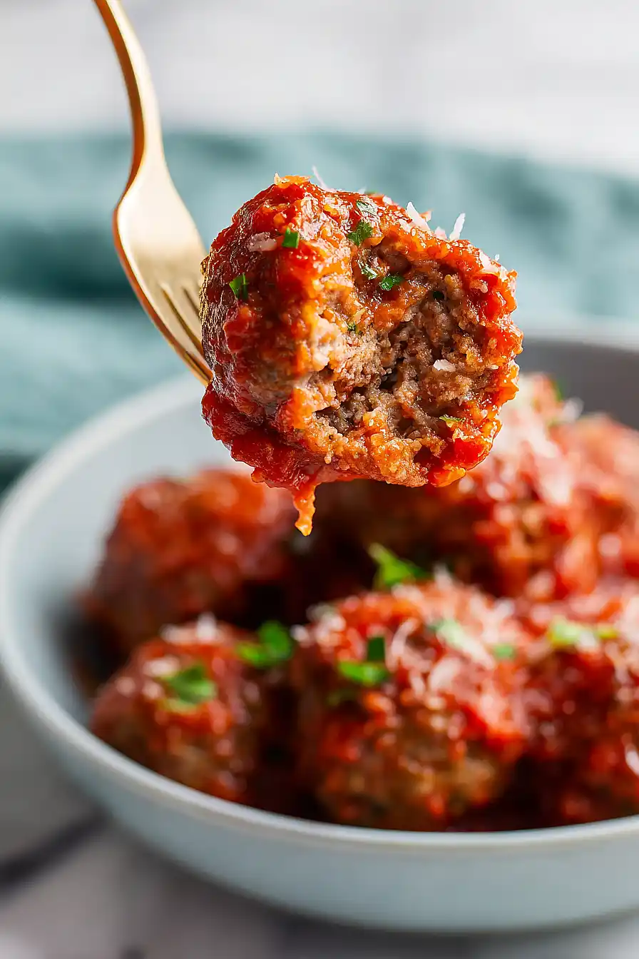 crockpot meatballs in marinara