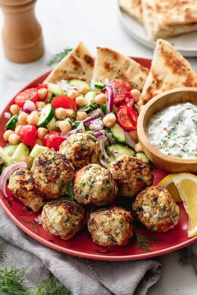 mediterranean chicken meatballs