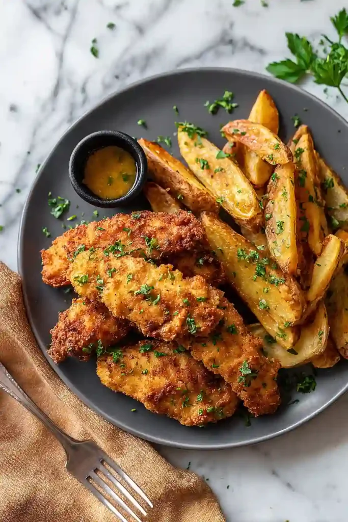chicken tenders and fries
