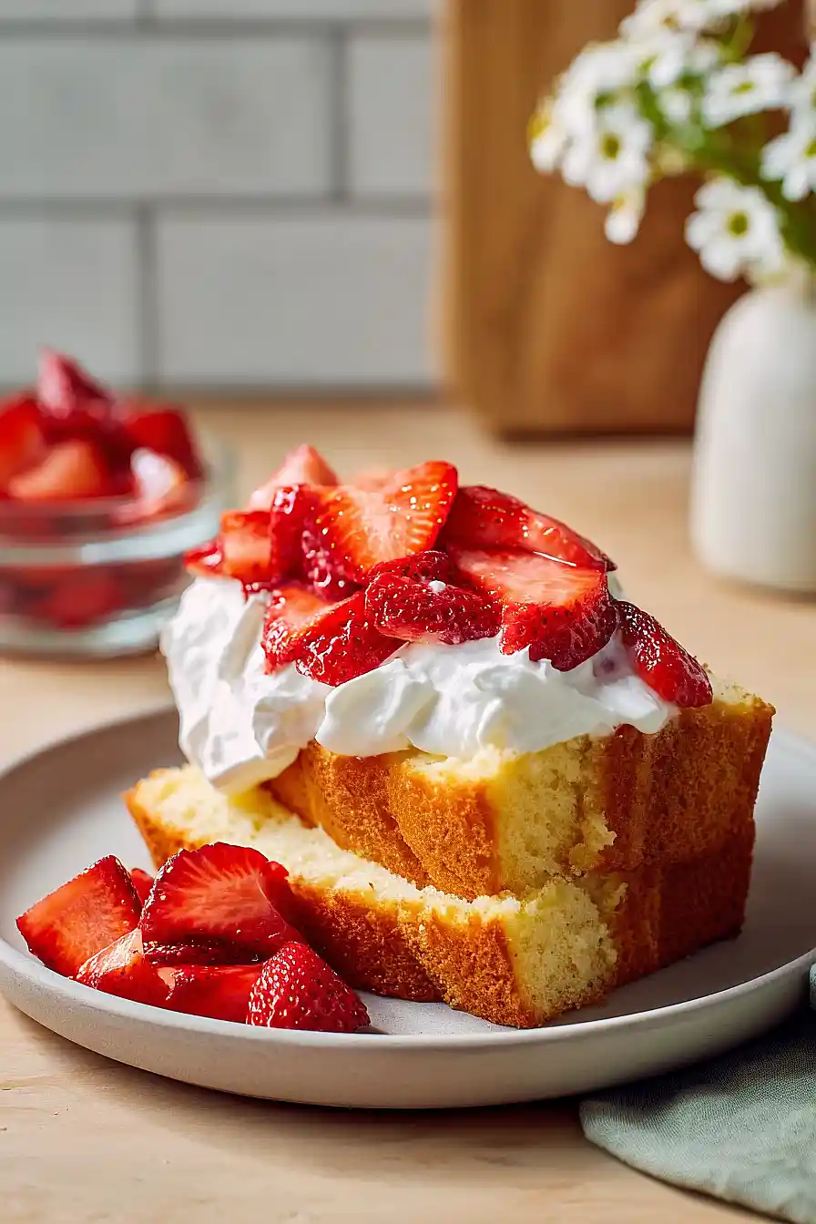 strawberry shortcake with pound cake