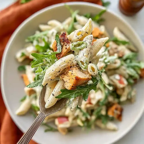 high protein fall pasta salad