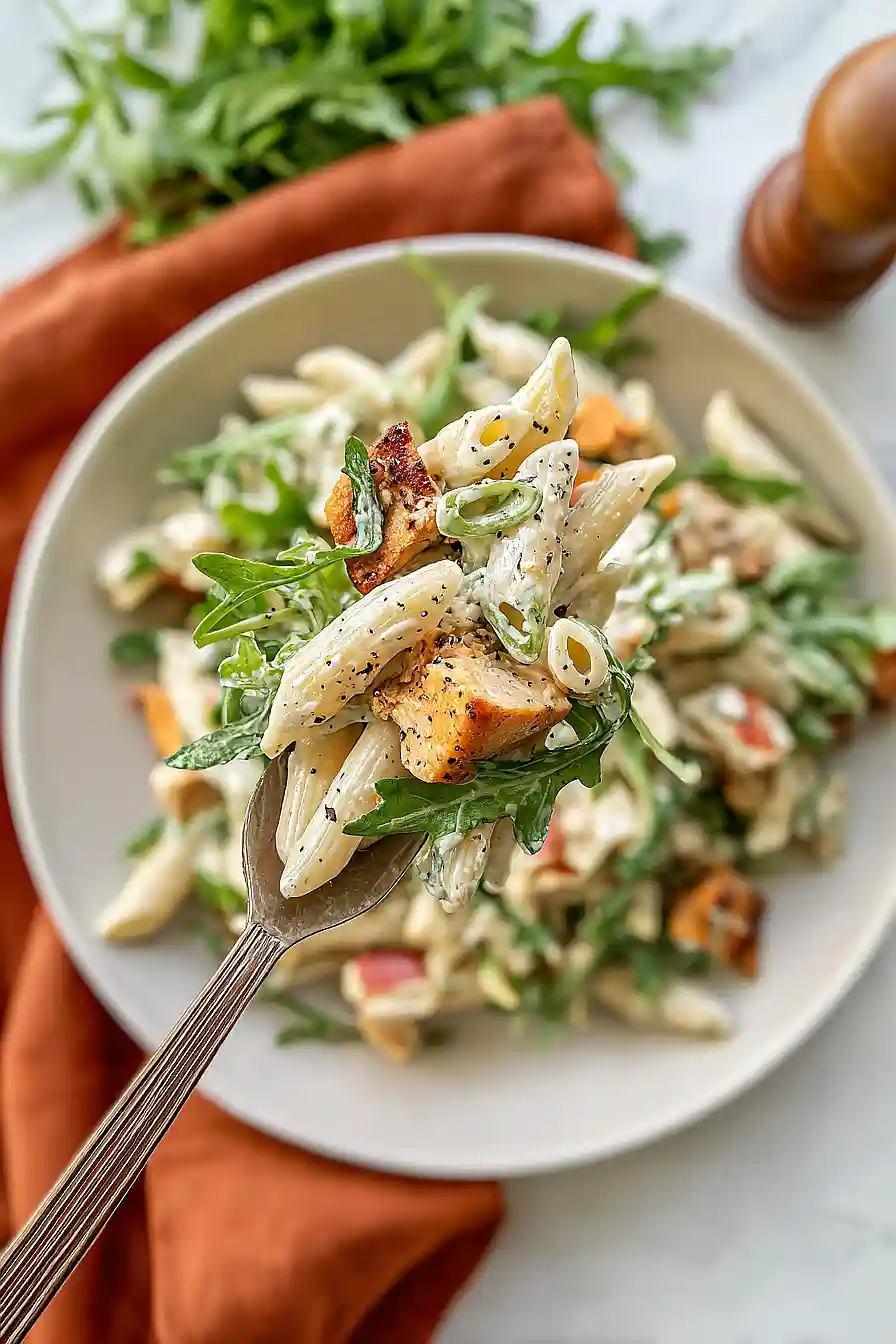 high protein fall pasta salad