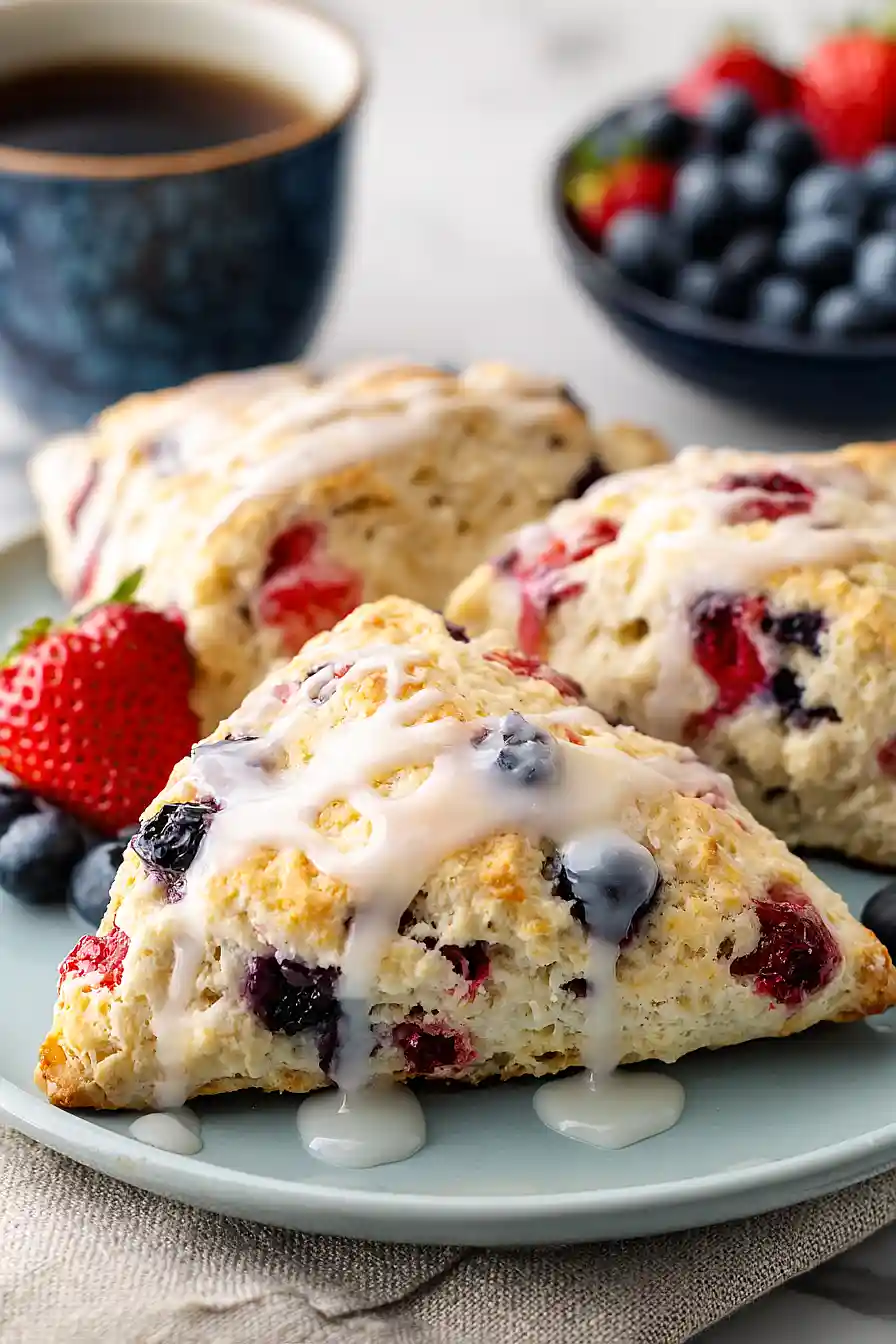 strawberry blueberry scones