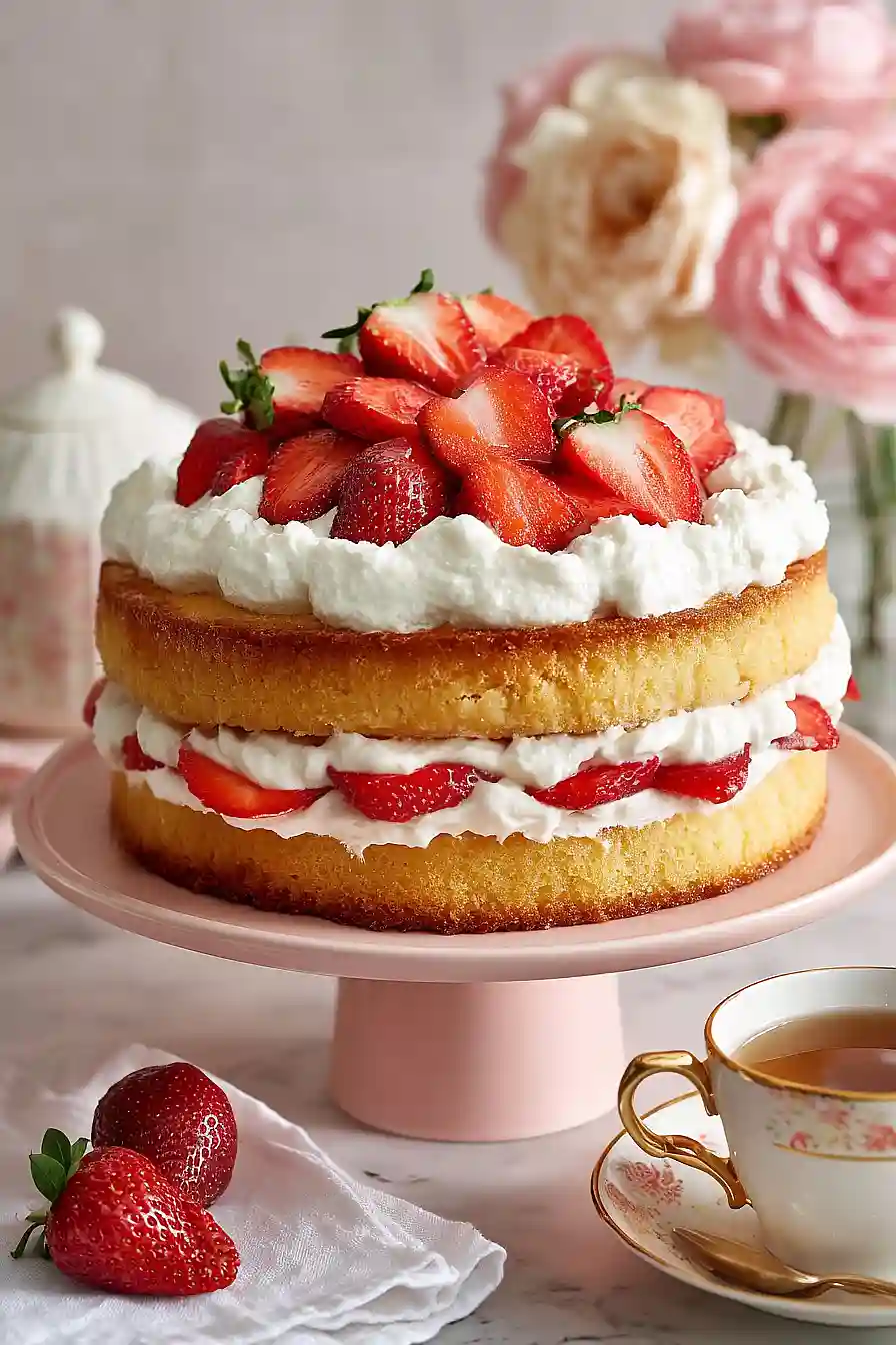 strawberry shortcake with box cake mix