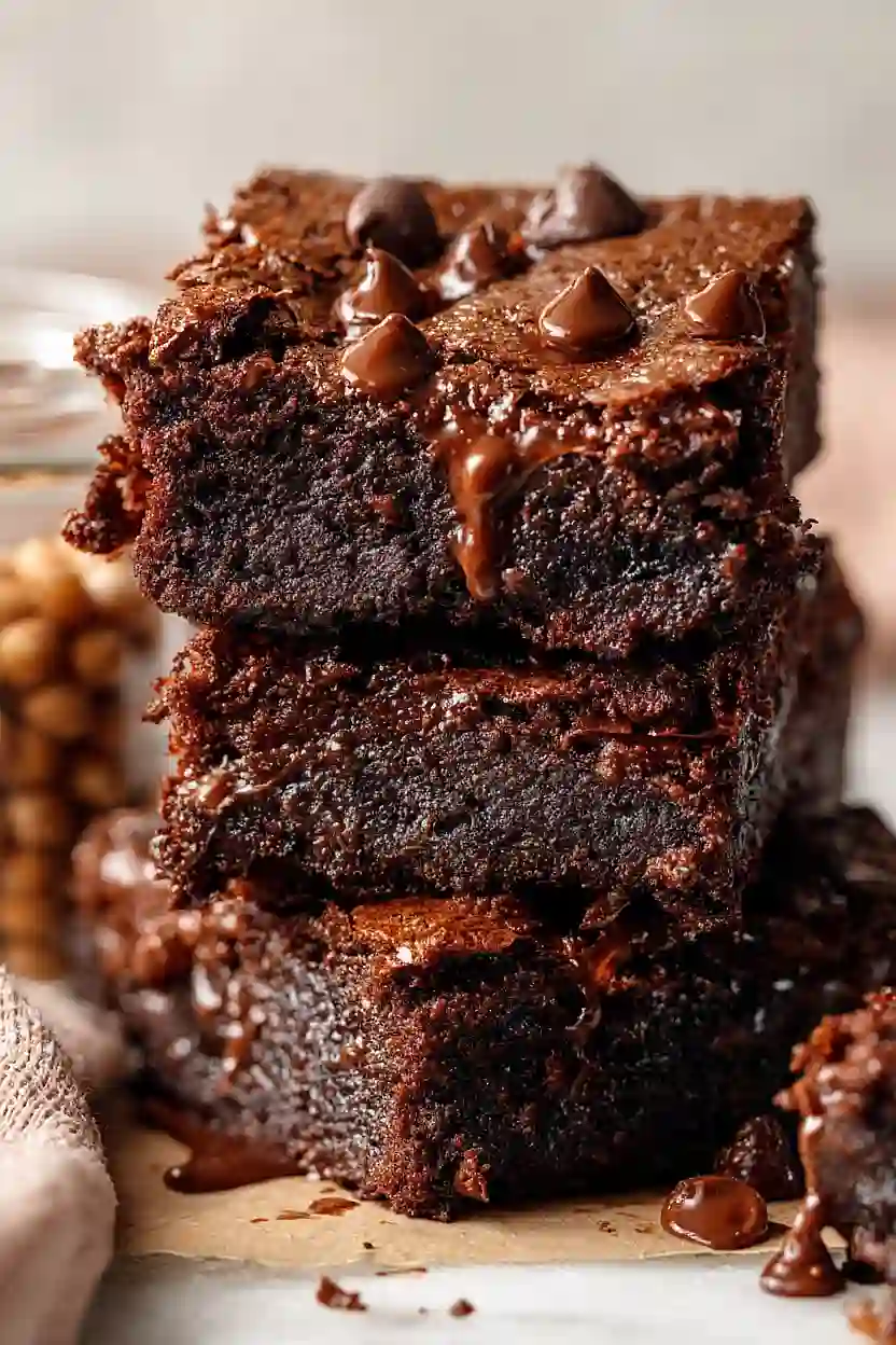 healthy chickpea brownies