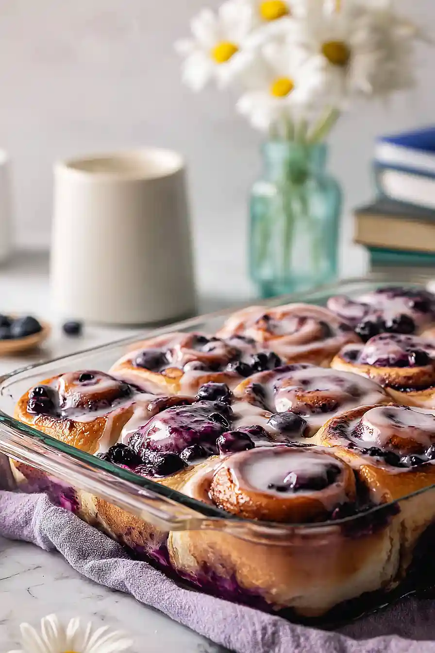 sourdough blueberry cinnamon rolls