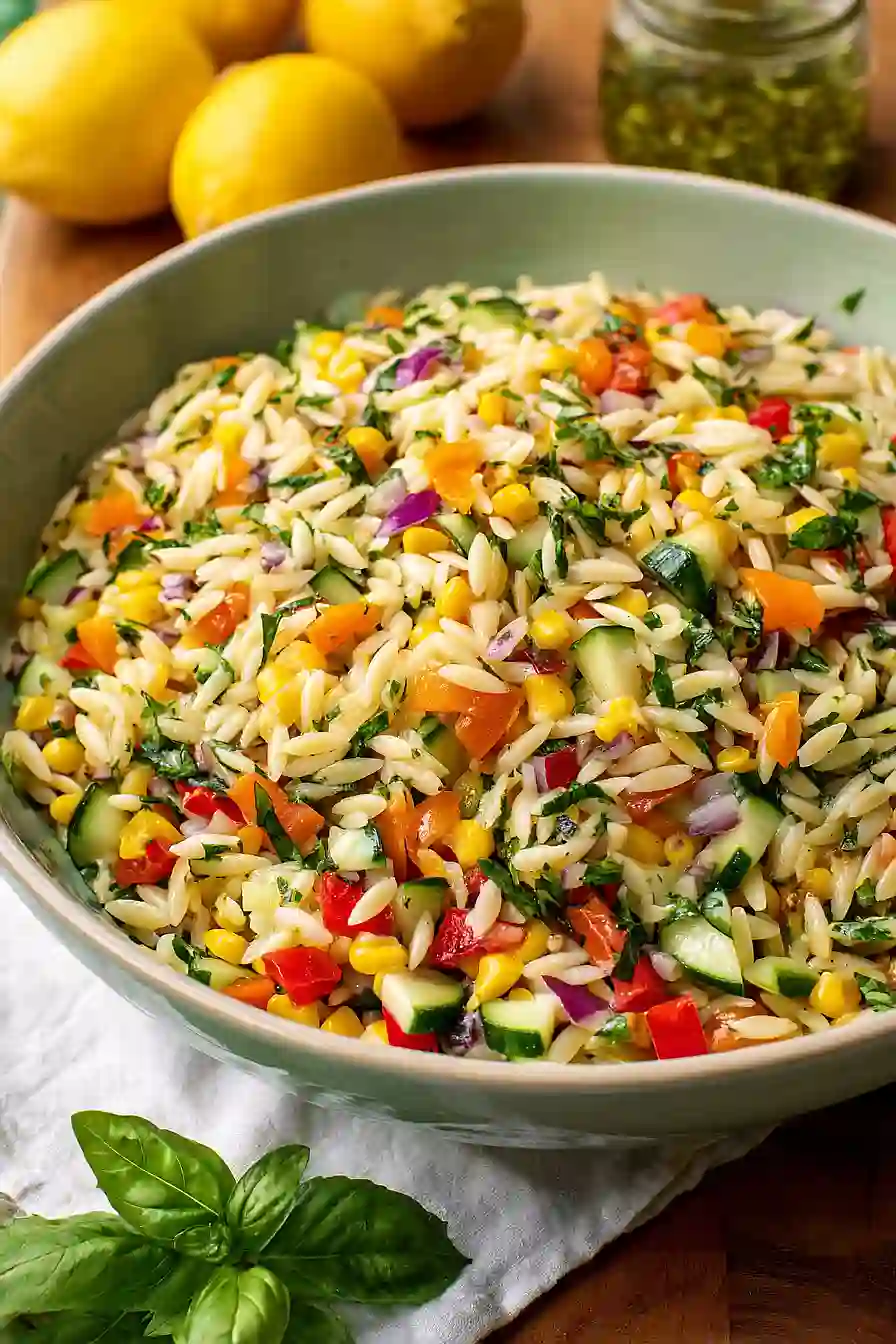 Rainbow Orzo Salad