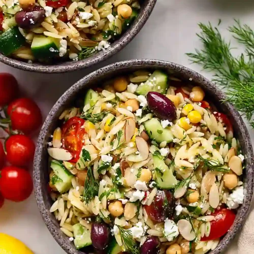 Orzo Pasta Salad with Lemon & Feta