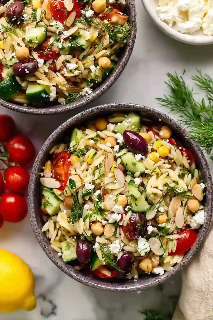 Orzo Pasta Salad with Lemon & Feta