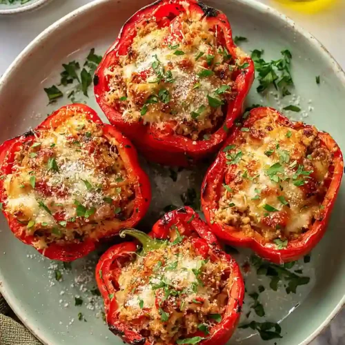 ground pork stuffed bell peppers
