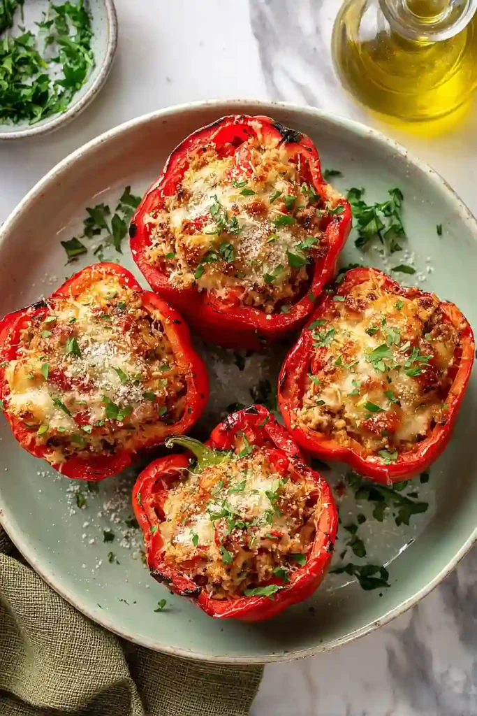 ground pork stuffed bell peppers