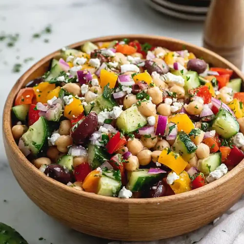 mediterranean dense bean salad