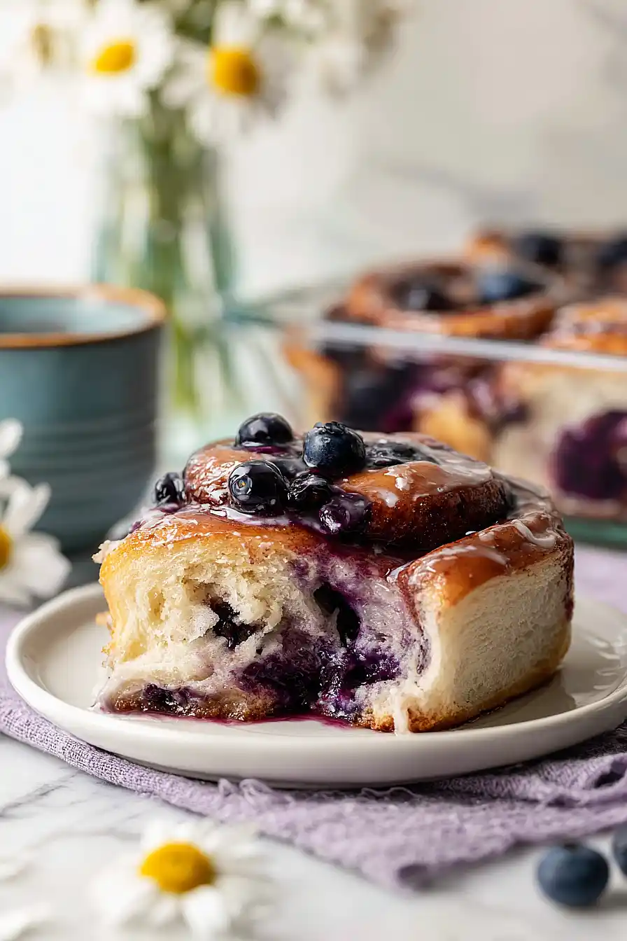 sourdough blueberry cinnamon rolls