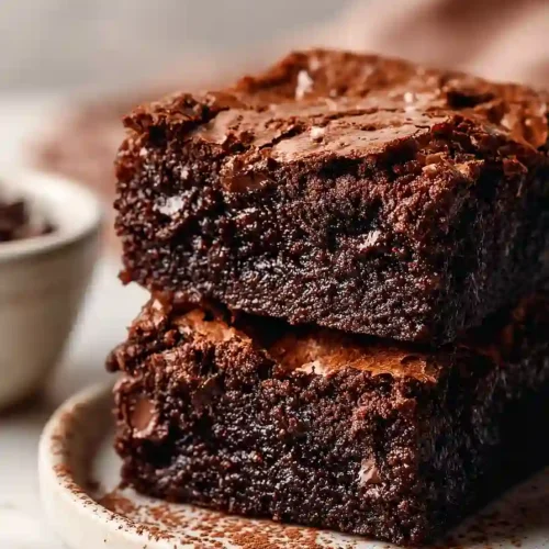 thick and chewy cocoa fudge brownies