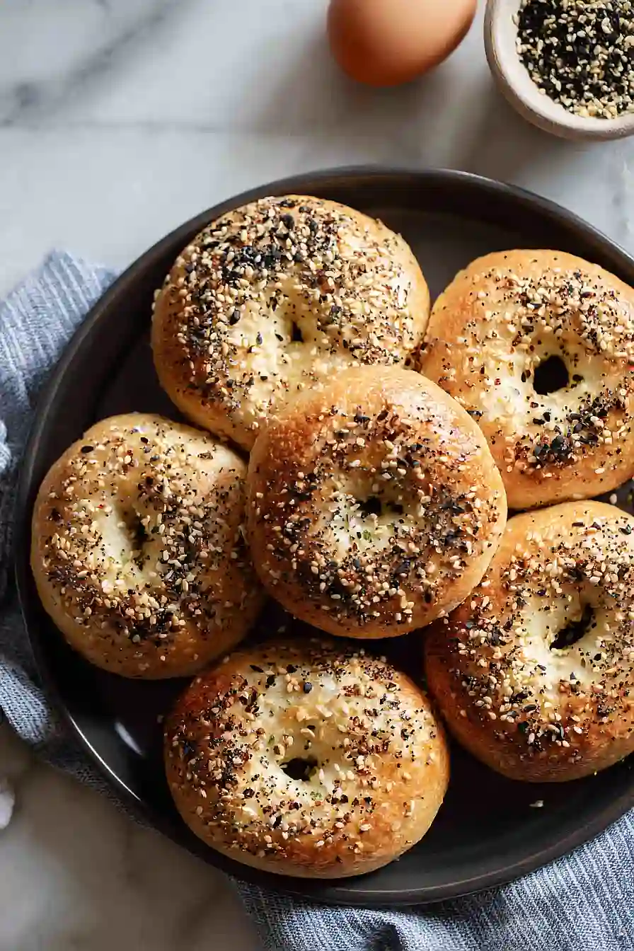 sourdough discard protein bagels