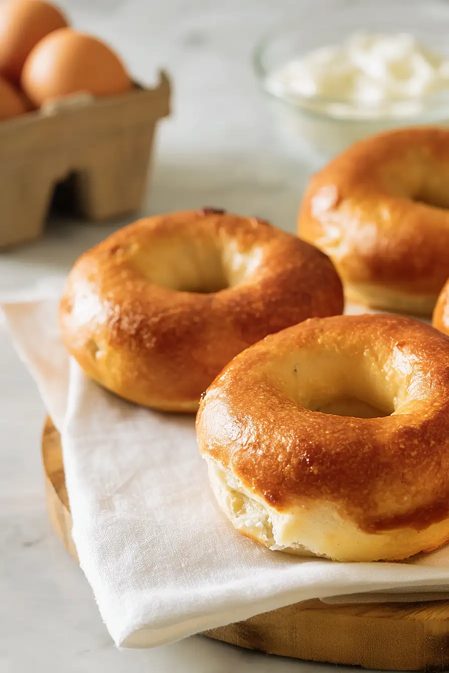 3 ingredient protein bagels