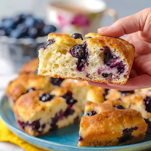 lemon blueberry sourdough focaccia