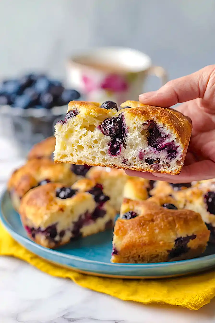 lemon blueberry sourdough focaccia