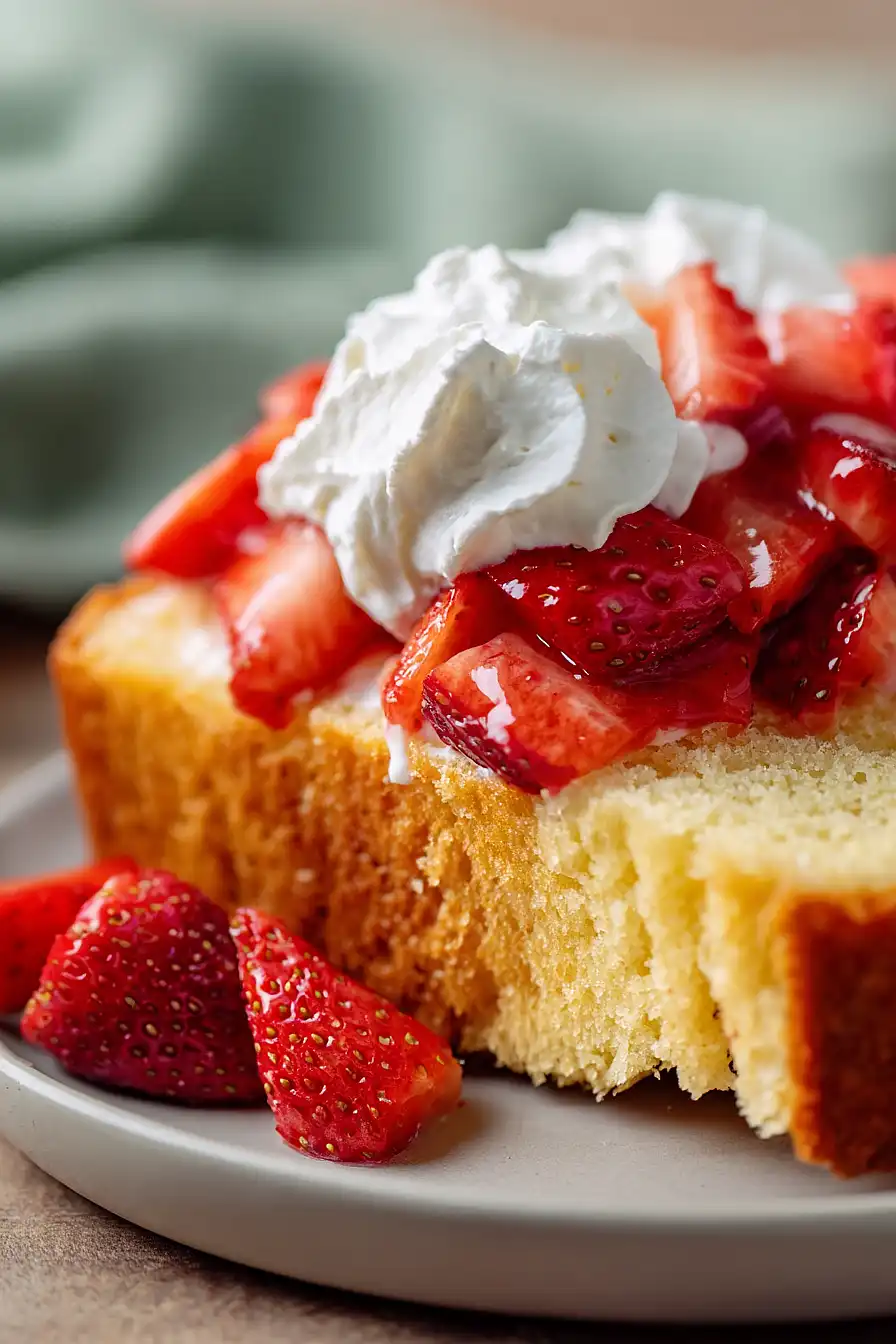 strawberry shortcake with pound cake