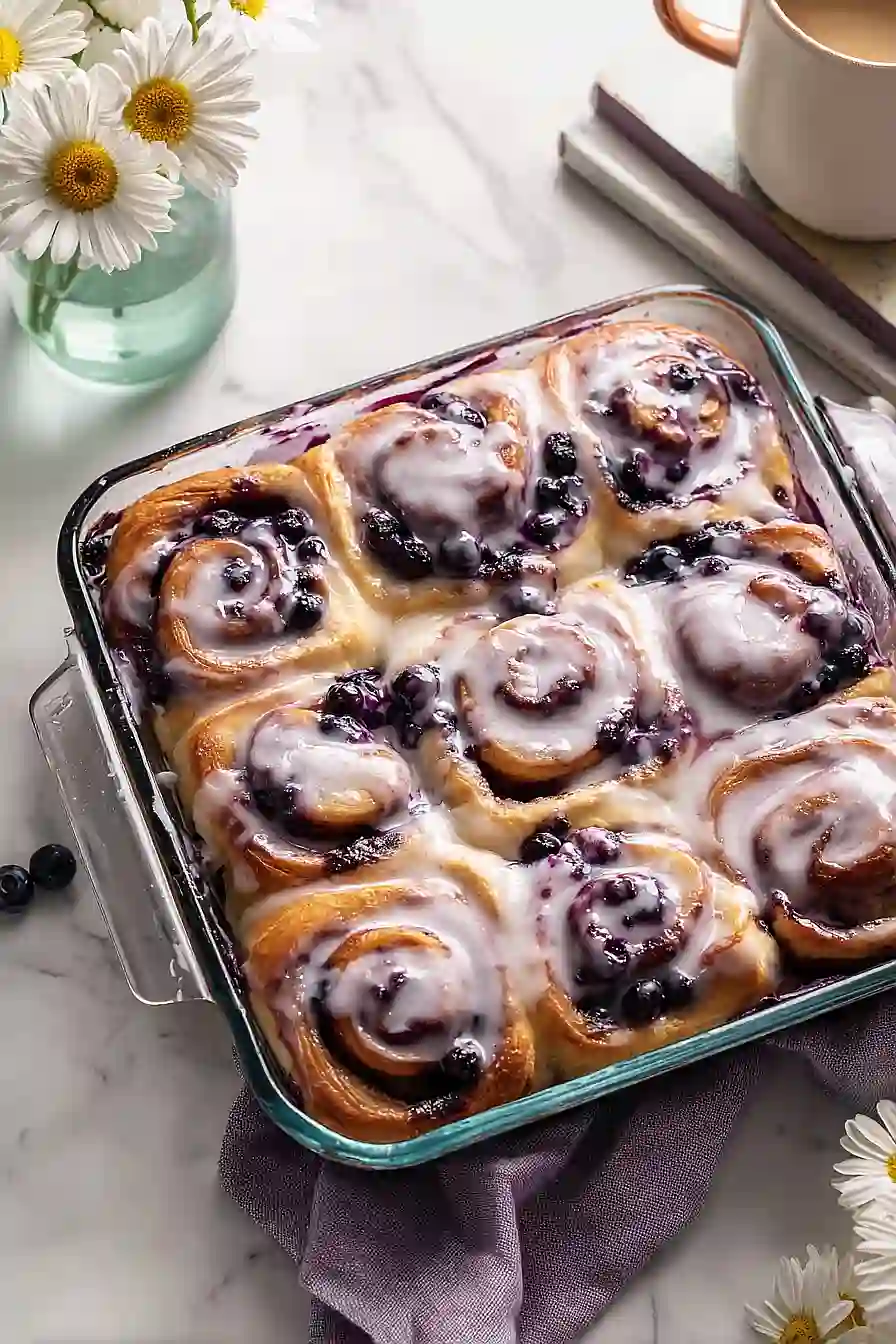 sourdough blueberry cinnamon rolls
