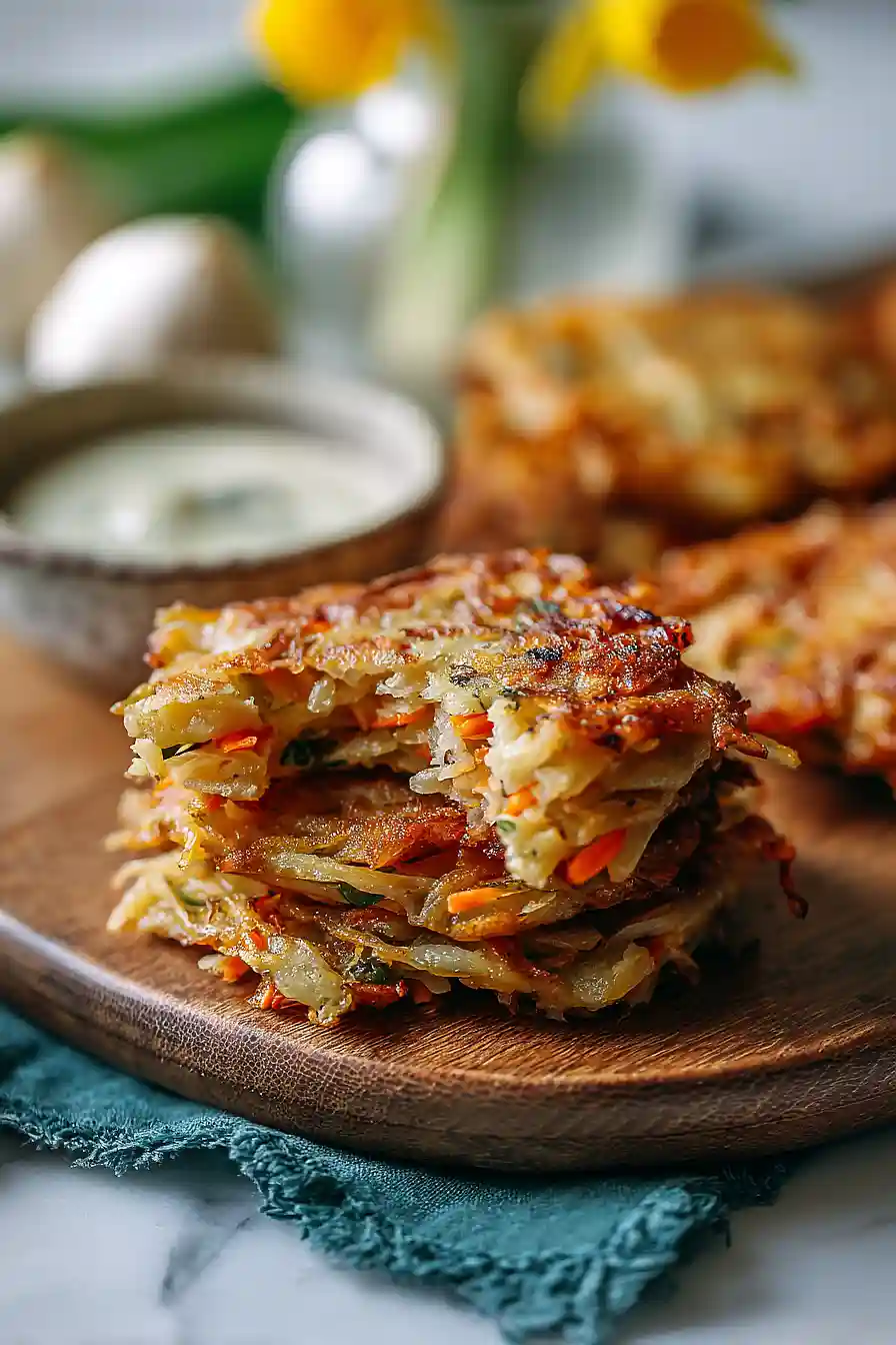 baked or fried cabbage fritters