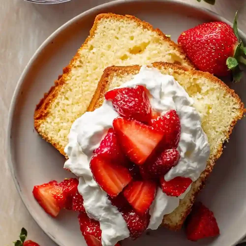 strawberry shortcake with pound cake