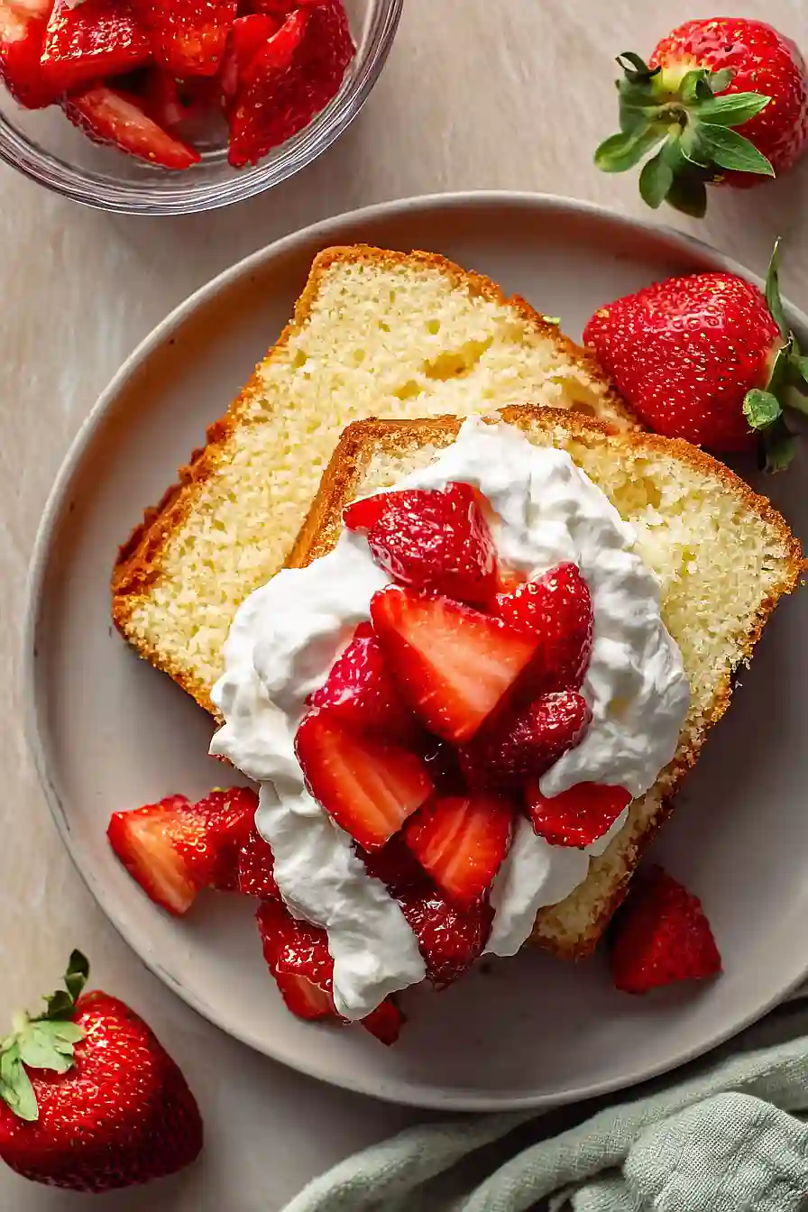 strawberry shortcake with pound cake
