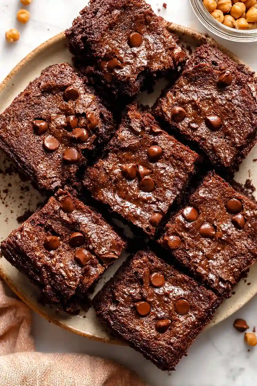 healthy chickpea brownies