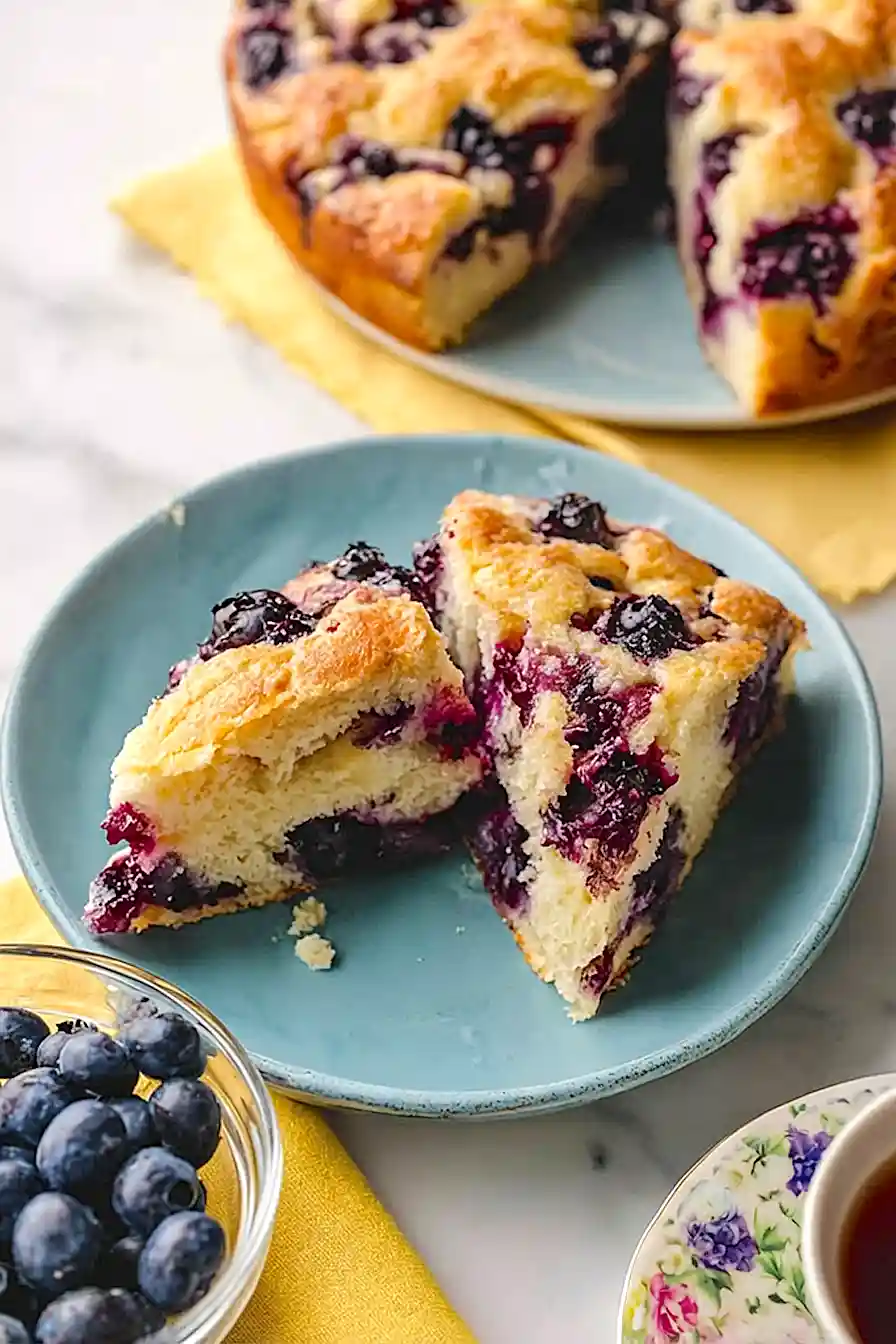 lemon blueberry sourdough focaccia