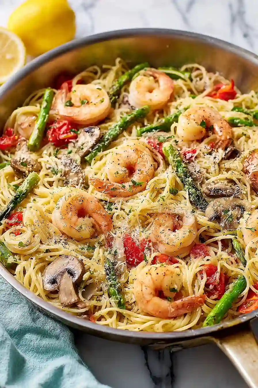 shrimp pasta primavera