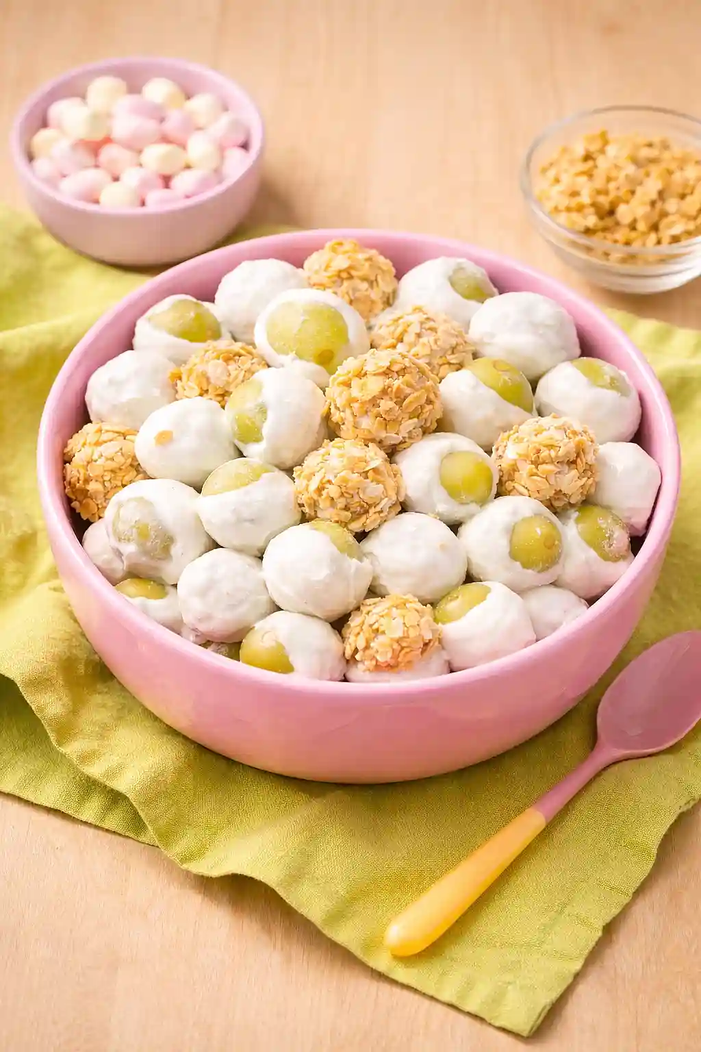 frozen yogurt covered grapes
