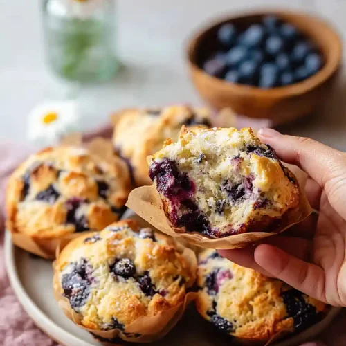 sourdough blueberry muffins